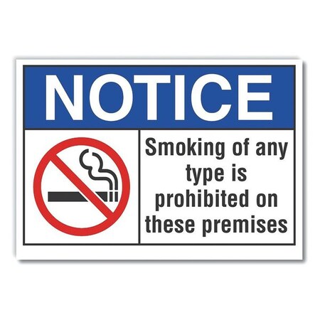 Notice Sign, 7" H, 10" W, Non-PVC Polymer, Vertical Rectangle, English, LCU5-0030-ED_10x7