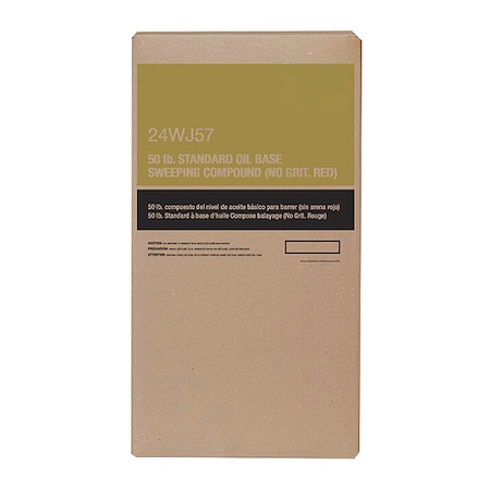 Sweeping Compound, Box, 50 lbs, Oil-Based, No Grit, Red