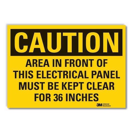 Caution Sign,10" W,7" H,0.004" Thickness, LCU3-0466-ED_10x7
