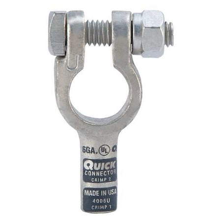 Straight Battery Terminal,6 ga.,Gray