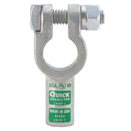 Straight Battery Terminal,2 ga.,Green