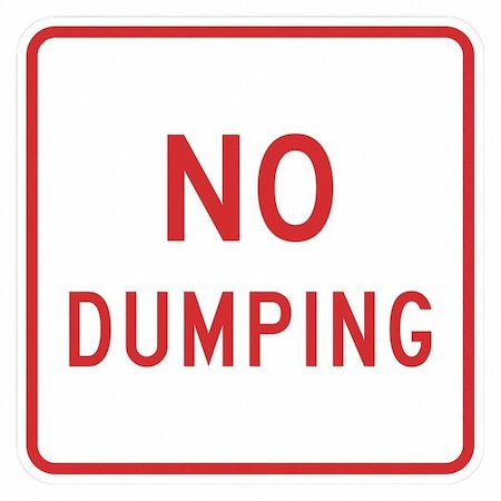Facility Sign, 12 in H, 12 in W, Aluminum, Square, English, T1-1698-DG_12x12