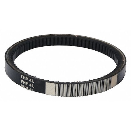 4L360 FHP V-Belt, 36 in Outside Length, 1/2 in Top Width, 5/16" Thickness, 1 Ribs