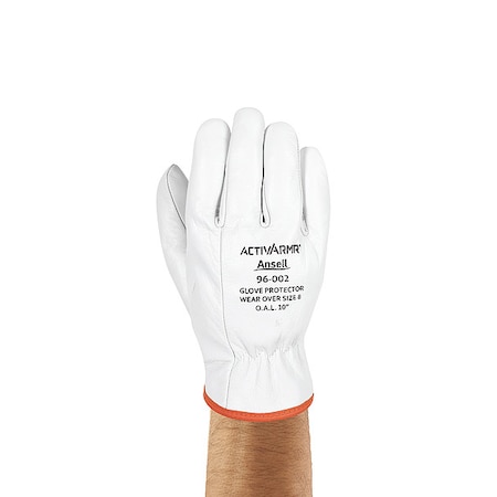 Electrical-Insulating Glove Protectors, Goatskin, 10" Length, Gray, Size 7