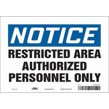 Safety Sign, 7 in Height, 10 in Width, Vinyl, Vertical Rectangle, English, 472V57