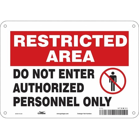 Safety Sign,10" W,7" H,0.032" Thickness, 472W33
