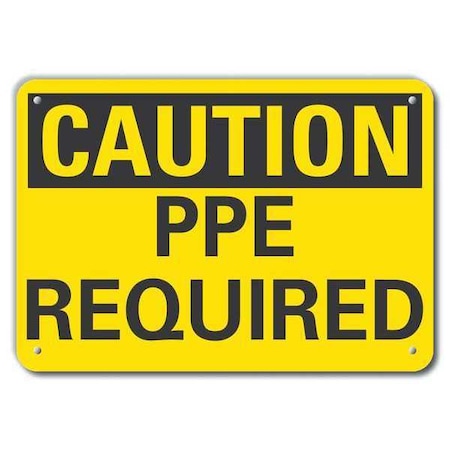 Caution Sign,14" W,10" H,0.055" Thick, LCU3-0217-NP_14x10