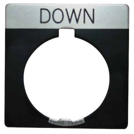 Cutler-Hammer Legend Plate,Square,Down,Black