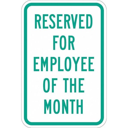 Employee Parking Sign,18" x 12, T1-1039-EG_12x18