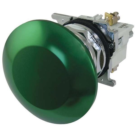 Cutler-Hammer Non-Illuminated Push Button,30mm,Green