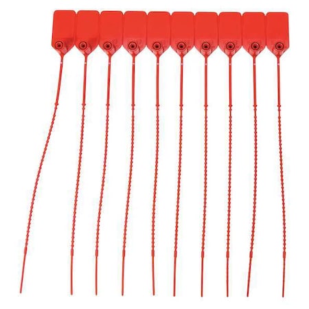 Pull-Tight Seals, Plastic, 9 W, Red, 100 PK