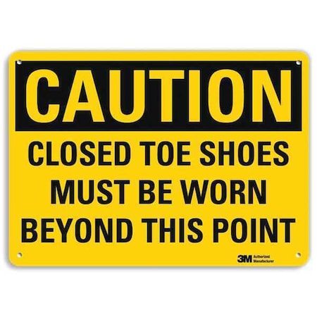 Caution Sign,14" W,10" H,0.040" Thick, U4-1133-NA_14x10