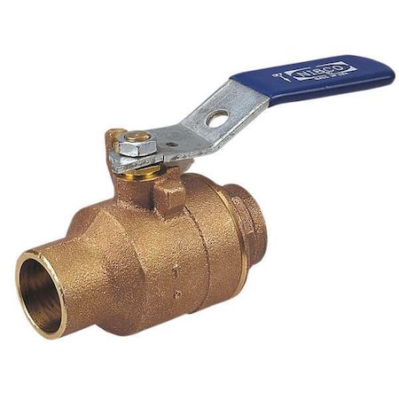 3/4" Sweat Bronze Ball Valve Inline