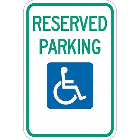 Handicap Parking Sign,24"H,18"W,Alum, T1-1001-HI_18x24