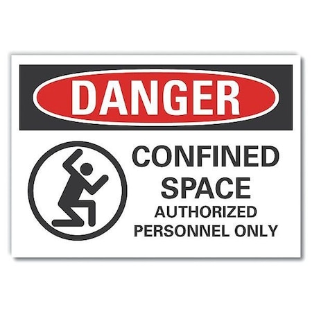 Danger Sign,10" W,7" H,0.004" Thickness, LCU4-0267-ED_10x7