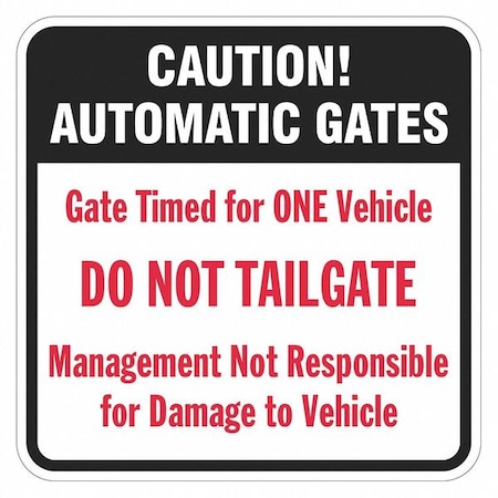 Parking Lot Gate Parking Sign, 18 in H, 18 in W, Aluminum, Square, English, T1-1331-HI_18x18