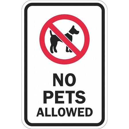 Facility Sign, 18 in H, 12 in W, Aluminum, Vertical Rectangle, English, T1-1102-EG_12x18