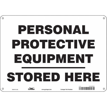 Safety Sign, 10 in Height, 14 in Width, Polyethylene, Horizontal Rectangle, English, 466N90
