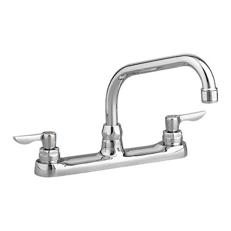 Straight Kitchen Faucet, Manual, 8" Mount, 3 Hole