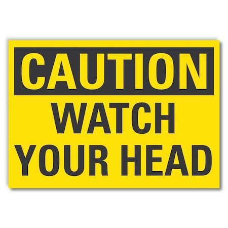 Caution Sign, 10 in H, 14 in W, Non-PVC Polymer, Horizontal Rectangle, LCU3-0240-ED_14x10
