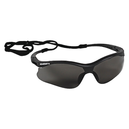 V30 Nemesis Small, Safety Glasses, Anti-Scratch, Gray Lens, Black Frame, Half-Frame