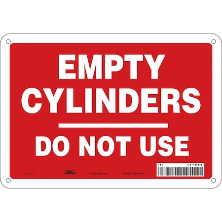 Safety Sign, 7 in Height, 10 in Width, Polyethylene, Vertical Rectangle, English, 471M69
