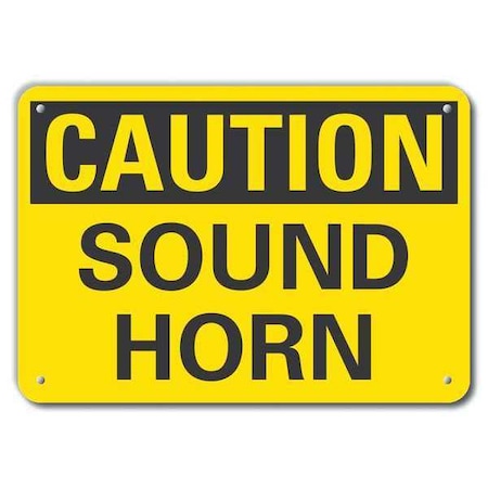 Caution Sign, 10 in H, 14 in W, Plastic, Horizontal Rectangle, English, LCU3-0209-NP_14x10