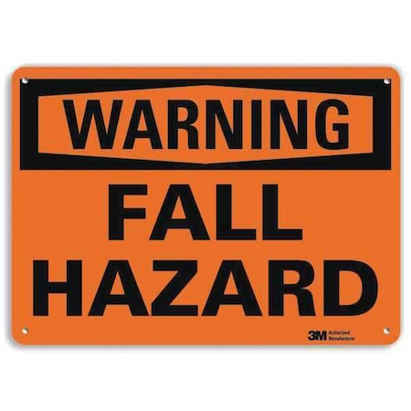 Warning Sign, 7 in H, 10 in W, Aluminum, Vertical Rectangle, English, U6-1086-NA_10x7