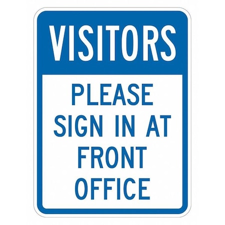 Facility Sign, 18 in H, 12 in W, Aluminum, Vertical Rectangle, English, T1-6122-EG_12x18