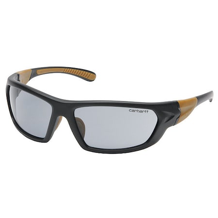 Carbondale, Safety Glasses, Anti-Fog, Anti-Static & Anti-Scratch, Gray Lens, Black, Tan Frame