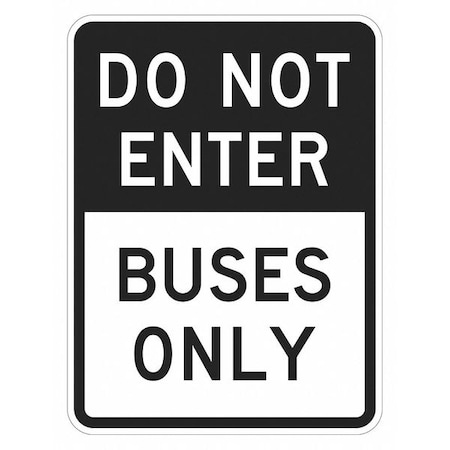 Do Not Enter & Wrong Way Traffic Sign, 18 in H, 12 in W, Aluminum, Vertical, T1-1873-HI_12x18