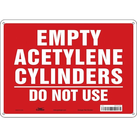 Safety Sign, 10 in Height, 14 in Width, Polyethylene, Horizontal Rectangle, English, 471L33
