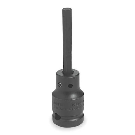 Impact Bit,1/2 x 3-5/8In,6pt,Black Oxide, Impkt Skt Bt St,Steel,Blk Oxd,14 mm