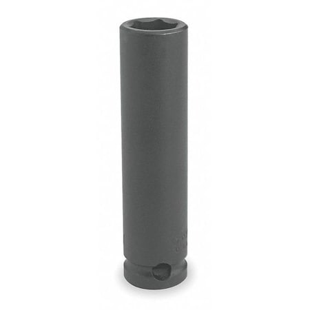3/8 in Drive Impact Socket 7 mm Size 6 pt Deep Depth, Black Oxide