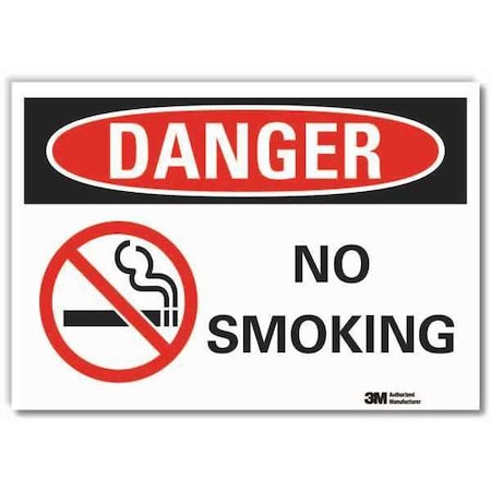 Danger Sign, 7" H, 10" W, Non-PVC Polymer, Vertical Rectangle, English, LCU4-0272-ED_10x7