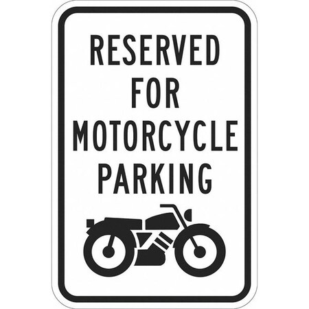 Motorcycle Parking Sign,18" x 12, T1-1192-EG_12x18