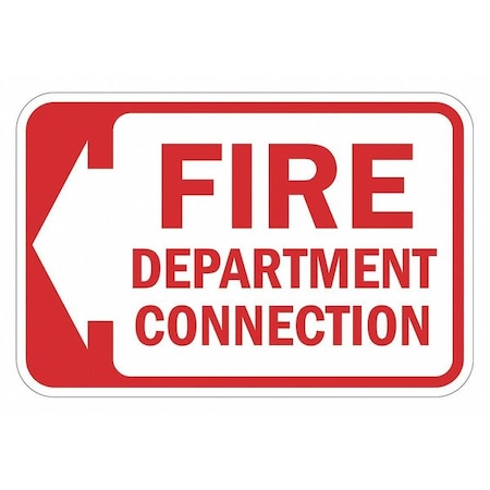 Fire Sign, 12 in H, 18 in W, Aluminum, Horizontal Rectangle, English, T1-1764-EG_18x12