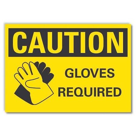 Caution Sign,10" W,7" H,0.004" Thickness, LCU3-0174-ED_10x7