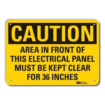 Caution Sign,10" W,7" H,0.055" Thick, LCU3-0466-NP_10x7