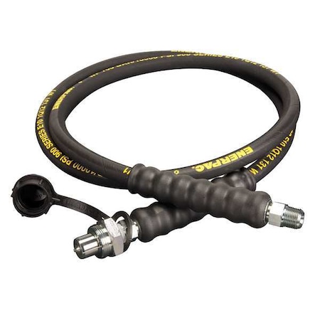 HC9306, 6 ft., Heavy-duty Rubber High Pressure Hydraulic Hose, .38 in. Internal Diameter