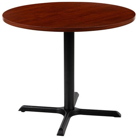 Round 35.5" W, 35.5" L, 30" H, Laminate Top, Red