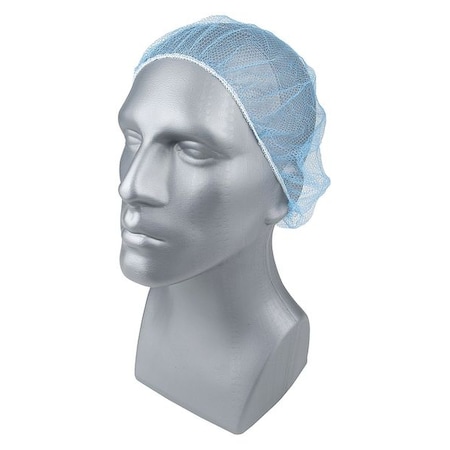Hairnet, Polyester, 18 in Dia., Blue, S, 1000 PK