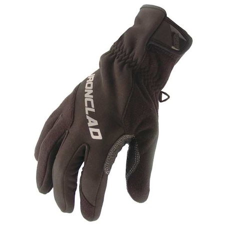 Cold Protection Gloves, Fleece Palm, Micro Fleece Lining, Black, L ( 9 )