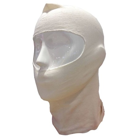Head Sock, Cotton, Serged Seam, White, Covers Head, Mouth ,12 PK
