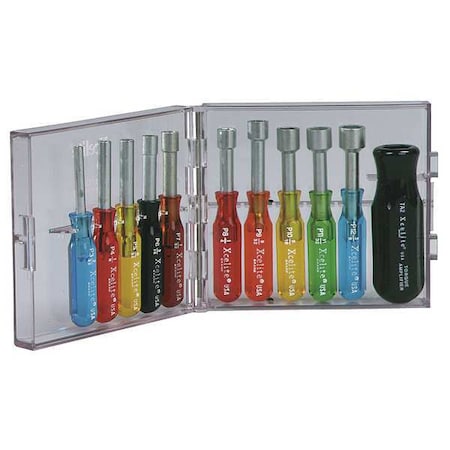 Nut Driver Set,11 Pieces,SAE,Hollow