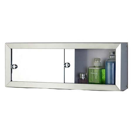 36" x 8" Surface Mounted Stainless Steel Framed Cosmetic Box