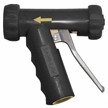 Pistol Grip Spray Nozzle, 3/4" Female, 150 psi, 8.9 gpm, Black
