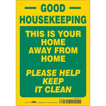 THIS IS YOUR HOME AWAY FROM HOME PLEASE KEEP IT CLEAN, 7 in W x 10 in H, Vinyl, 468Z14