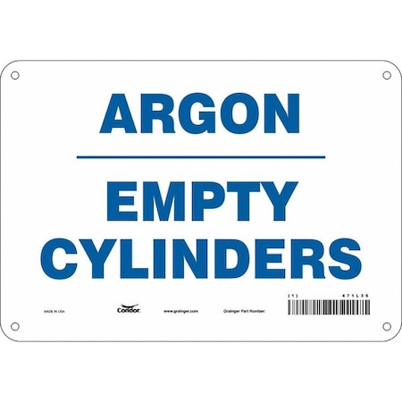 Safety Sign, 7 in Height, 10 in Width, Aluminum, Vertical Rectangle, English, 471L36