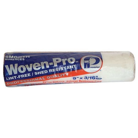 9" Paint Roller Cover, 3/16" Nap, Woven Fabric